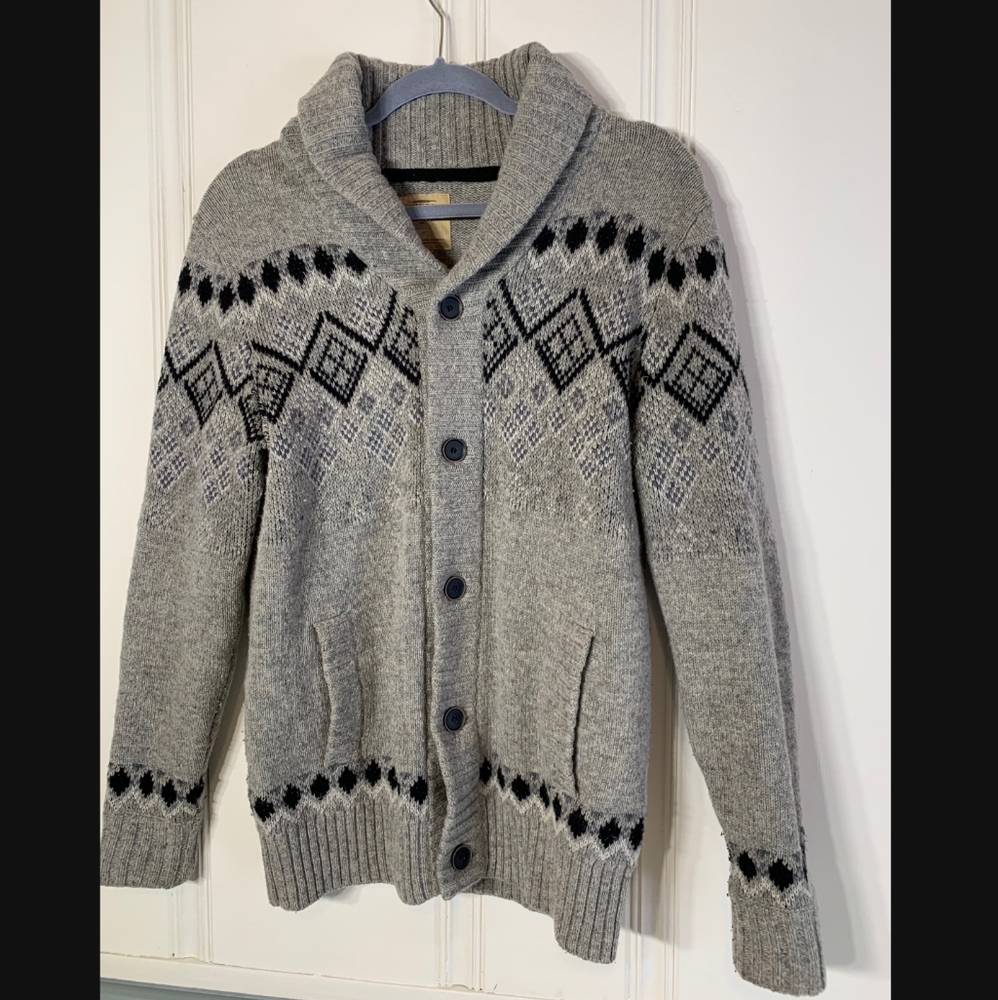 Mens Telluride Clothing Cardigan Grey & Black